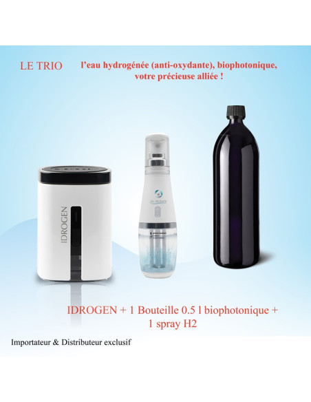 idrogen + spray h2 et bouteille eau photonique, biophotonique idrogen + spray h2 et bouteille eau photonique, biophotonique