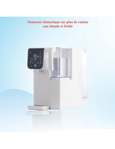 osmoseur domestique sur plan de cuisine, eau osmosée, osmoseur domestique, filtration de l'eau