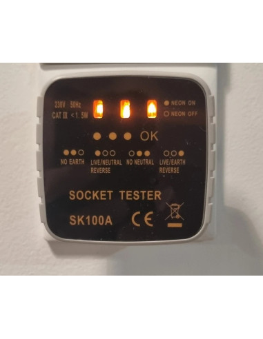 Testeur de mesure à la terre avec diodes