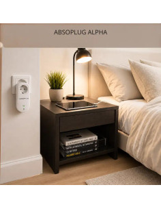 ABSOPLUG ALPHA SUR UN MUR DE CHAMBRE
