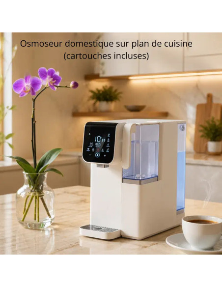 osmoseur domestique sur plan de cuisine sans plombier