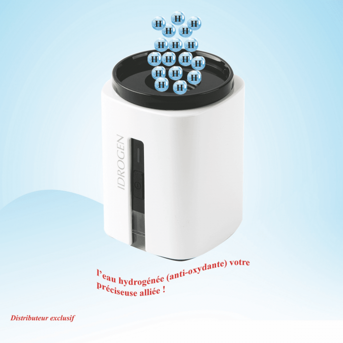Bouteille d'eau Riche en Hydrogène Portable 3-mins Rechargable l'eau  Ionisée Générateur d'hydrogène Anti-âge antioxydant Machine à l'eau 400ml :  : Cuisine et Maison