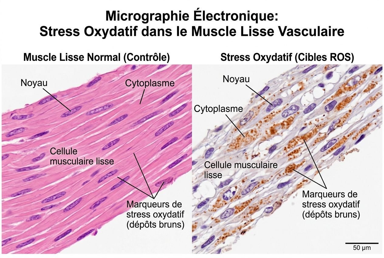 Mitochondrie cellulaire avec production de radicaux libres