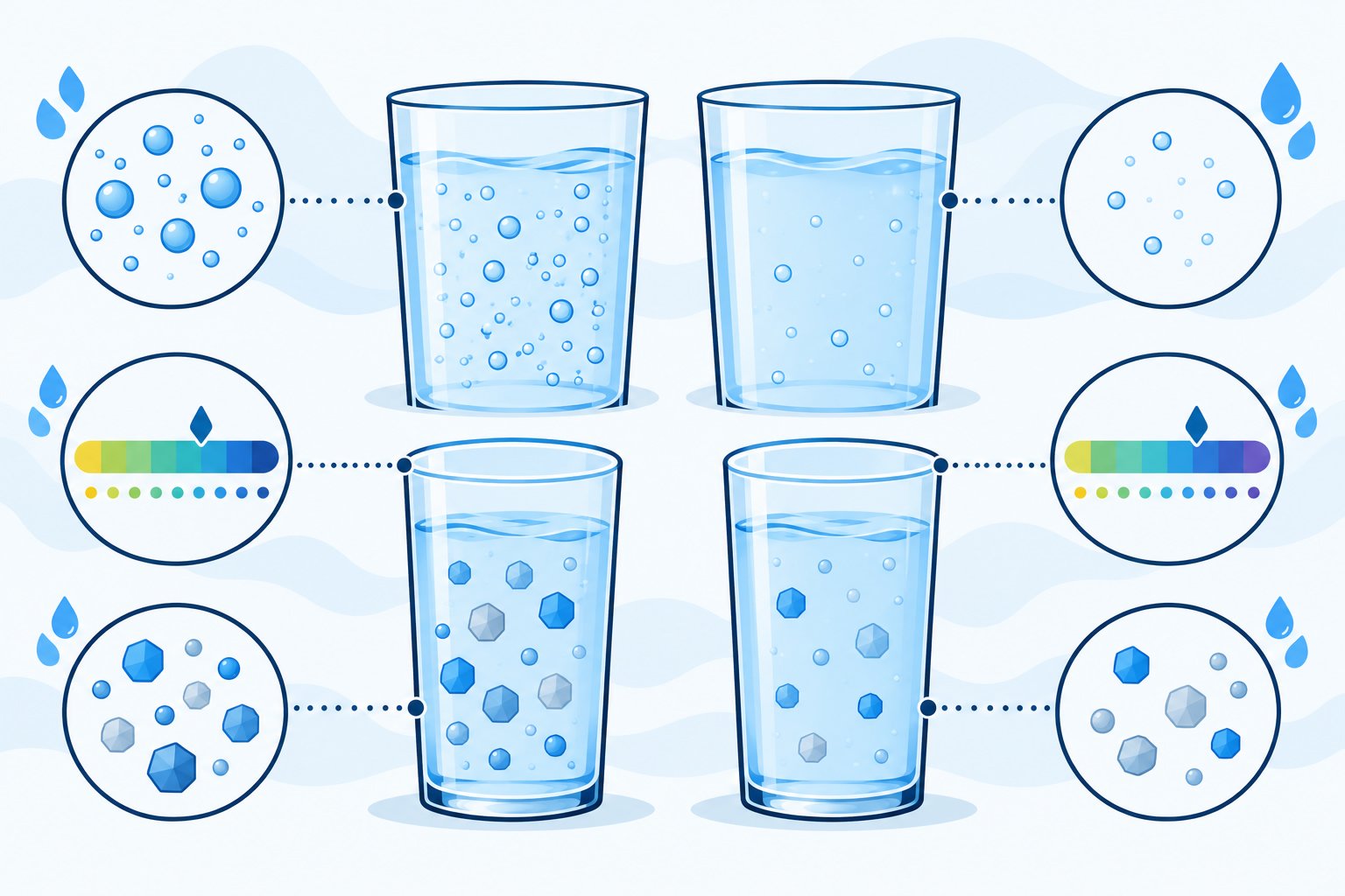 Eau hydrogénée ou eau alcaline : composition, pH et santé